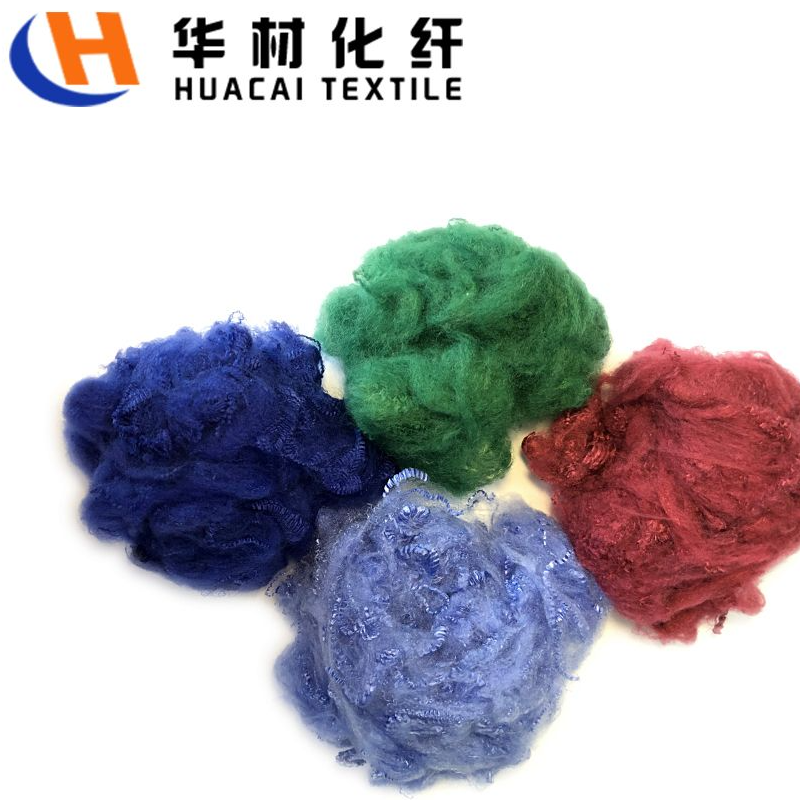 RECYCLED COLORED POLYETSER STAPLE FIBER