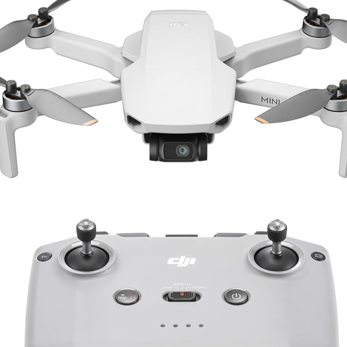 DJI Mini 4K, Drone with 4K UHD Camera for Adults, Under 249 g, 3-Axis Gimbal Stabilization, 10km Video Transmission, Auto Return, Wind Resistance, 2 Batteries for 31-Min Max Flight Time, Intelligent