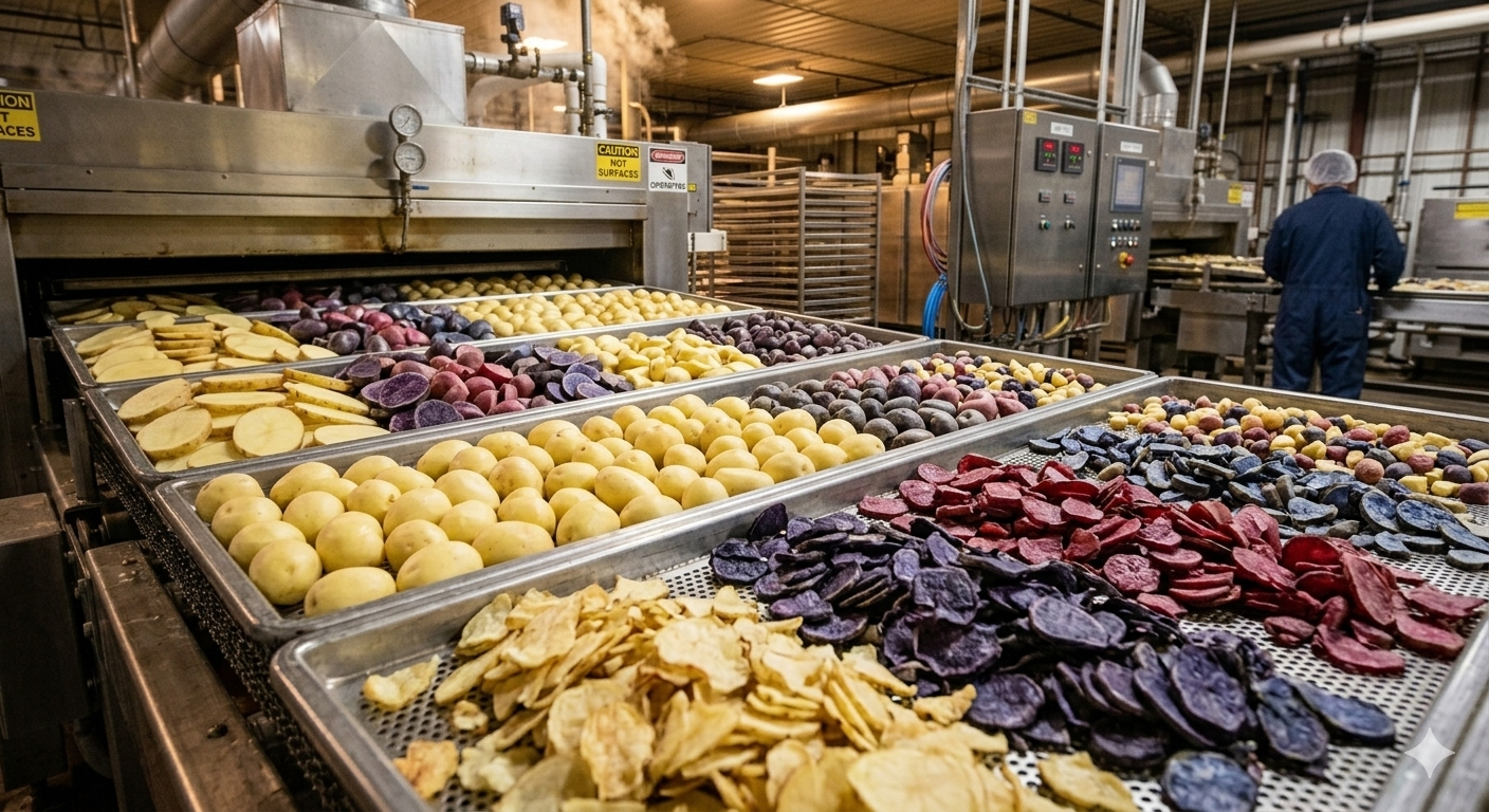 Potato flakes dehydrate