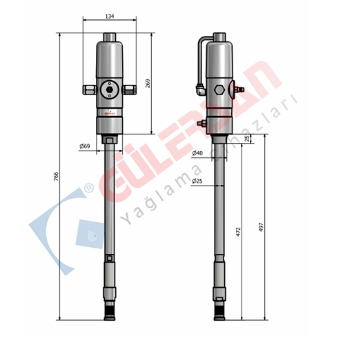Air Operated Grease Pump Drum Type 16 Kg – 2116