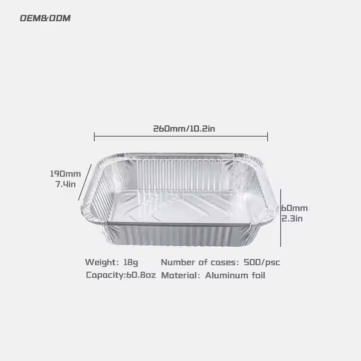 Disposable Food Grade Aluminum Foil Containers