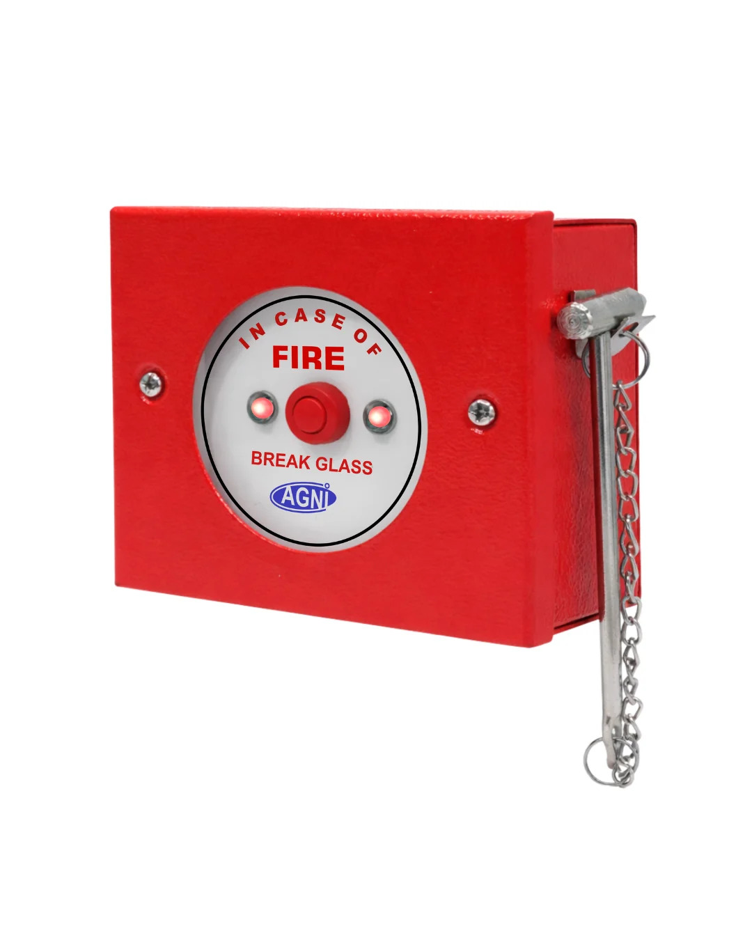 Manual Break Glass Call Point AGNI-301 – Solid Sheet Metal MCP