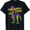 Mardi Grawr T-Rex Dino Toddler Kids Mardi Gras Boys Gift T-Shirt