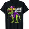 Mardi Grawr T-Rex Dino Toddler Kids Mardi Gras Boys Gift T-Shirt