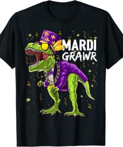 Mardi Grawr T Rex Dinosaur Mardi Gras…