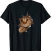 Cat Shirt, Orange Cat Tshirt, Cat Torn Cloth Shirt, Kitten T-Shirt