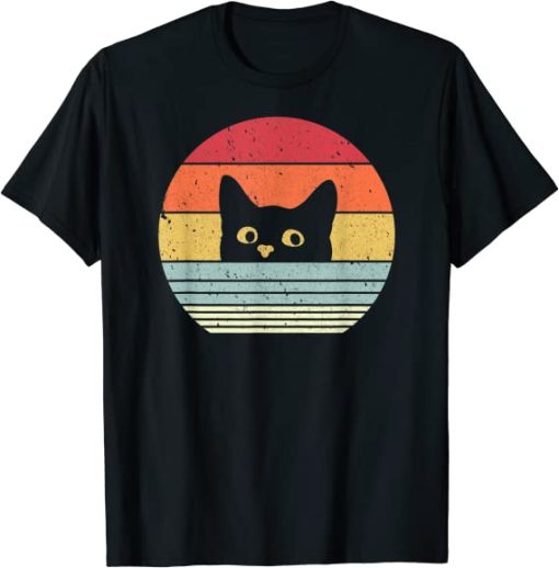 Cat Shirt. Retro Style T-Shirt