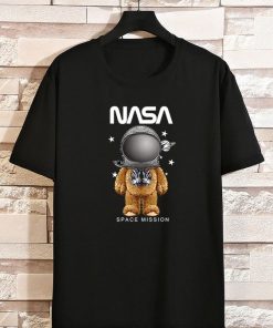 Men Letter & Spaceman Print Tee