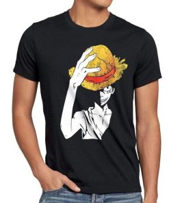 One Piece Straw Hat Men’s Short Sleeve…