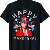 Happy Mardi Gras Joe Biden Funny Sarcastic 4th Of July Meme T-Shirt