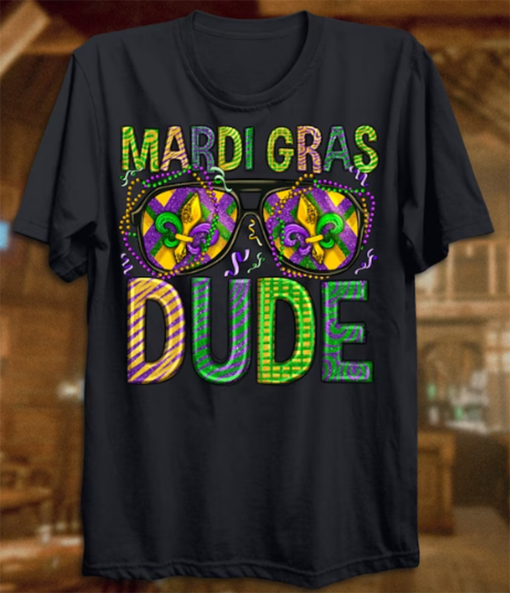 Mardi Gras Dude T-Shirt , Mardi Gras Shirt, western Mardi Gras T-Shirt