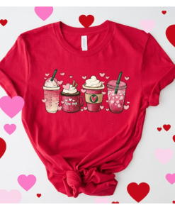 Womens Valentines Day Sweatshirt, Valentine Coffee Shirt,…