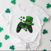 Womens st pattys shirt, glitter shamrock tee, st patricks day shirt, womens st paddys, cute st pattys shirt