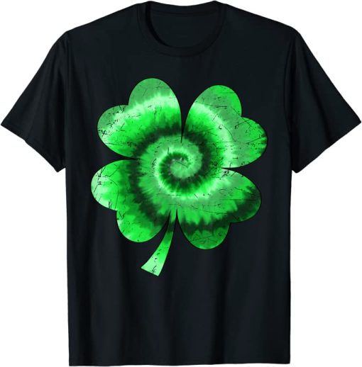 Irish Shamrock Tie Dye Happy St Patrick’s Day Go Lucky Gift T-Shirt