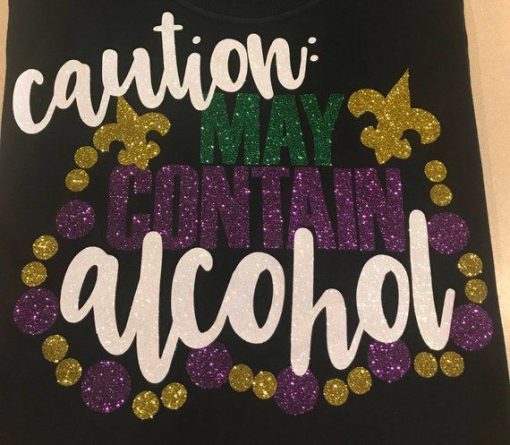 Mardi Gras Shirt, Glitter, Funny, Custom, Adult T-Shirt