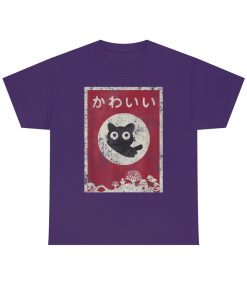 Kawaii cat Japanese black anime cat T…