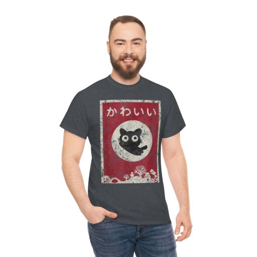 Kawaii cat Japanese black anime cat T Shirt T-Shirt