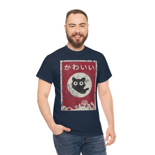 Kawaii cat Japanese black anime cat T Shirt T-Shirt