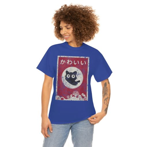 Kawaii cat Japanese black anime cat T Shirt T-Shirt