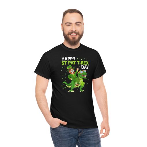 Happy St Pat Trex Day Dino St Patricks Day Kids Toddler Boys T-Shirt