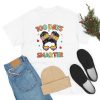 100 Days Smarter Girls Messy Bun Hair 100th Day Of School T-Shirt