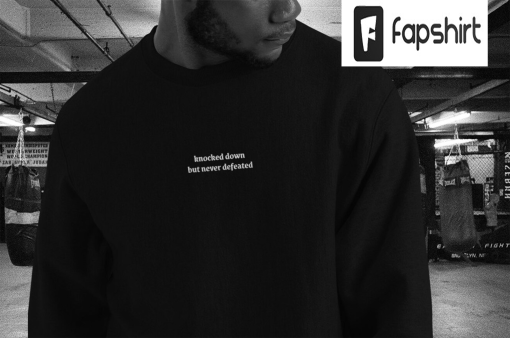 Embroidered Knocked Down But Never Defeated Champion Sweatshirt