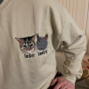 Cute Cats Embroidered Crewneck Sweatshirt