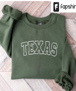 Embroidered Texas Sweatshirt, State of Texas, The…