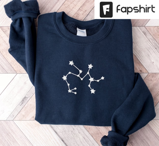 Embroidered Sagittarius Sweatshirt, Sagittarius Gifts, Zodiac Sweatshirt, College Hoodie Astrology Sweater, Aesthetic Hoodie, Zodiac Gifts