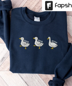 Duck, Duck, Goose Embroidered Silly Goose Sweatshirt,…