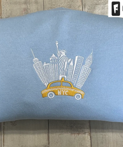 New York Embroidered Sweatshirt- New York Curry…