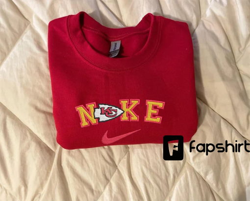 Inspired Kansas City Chiefs Football Embroidered Crewneck, Chiefs NFL Sweatshirt, Matching Couple Sweatshirt, Gift for Her, Gift for Him