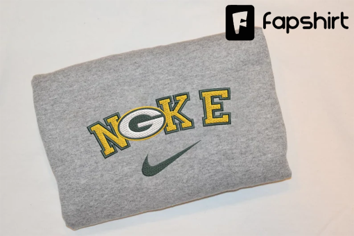 Inspired Green Bay Packers Football Embroidered Crewneck, Green Bay Packers NFL Team, Matching Couple Sweatshirt, Gift for Her, Gift for Him