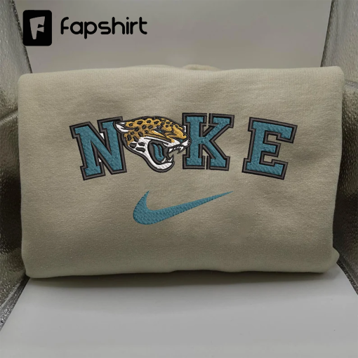 Inspired Jacksonville Jaguars Embroidered Crewneck, Jacksonville Jaguars Sweatshirt, Matching Couple Sweatshirt, Gift for Her, Gift for Him