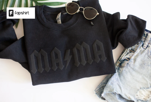 Mama sweatshirt, mom gift, black mama sweatshirt