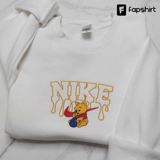 Cartoon Brand Bear Embroidered Shirt, Brand Embroidered Crewneck, Custom Brand Embroidered Sweatshirt, Best-selling Cartoon Embroidered Sweatshirt, Brand Bear Embroidered Sweatshirt