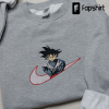 Inspired Anime Embroidered Sweatshirt, Brand Anime Embroidered Hoodie, Inspired Anime Embroidered Crewneck, Anime Embroidered Gift