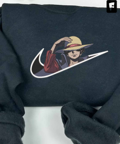 Inspired Anime Embroidered Sweatshirt, Custom Anime Embroidered…