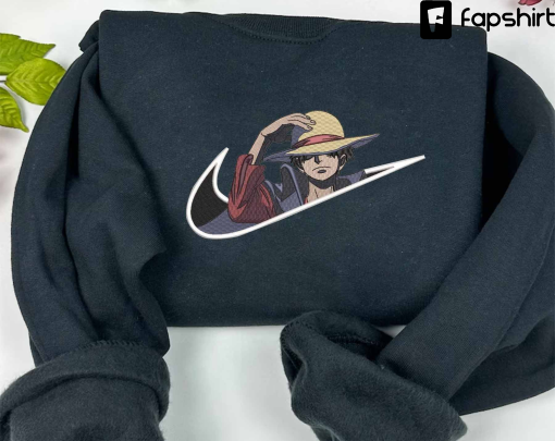 Inspired Anime Embroidered Sweatshirt, Custom Anime Embroidered Hoodie, Inspired Anime Embroidered Crewneck, Anime Gift, Embroidered Gift