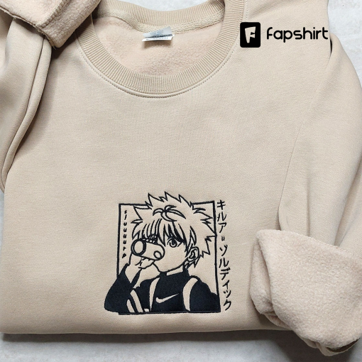 Anime Embroidered Sweatshirt, Unisex Embroidered Sweatshirt, Anime Embroidered Crewneck, Best Anime Sweatshirt, Embroidered Gift