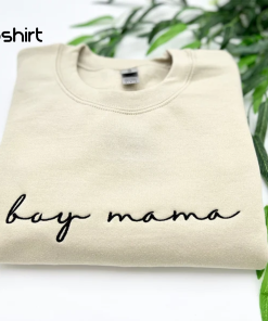 Boy Mama Embroidered Sweatshirt or Hoodie, Mom…