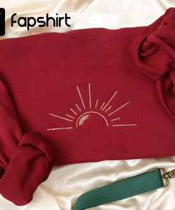 Embroidered Sun Sweatshirt,crewneck sweatshirt embroidered,Fine Line,Vintage Sweatshirt,Gifts…