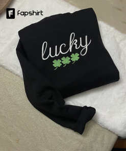 St. Patrick’s Day Lucky Embroidered Sweatshirt| Y2K…