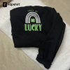 St. Patrick’s Day Lucky Embroidered Sweatshirt| Y2K Style Embroidered Crewneck| St. Patty’s Day- Patrick’s Day- holidays- March- leprechauns