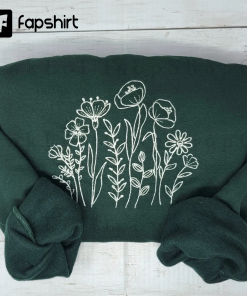 Wildflowers Sweater Wildflowers Embroidered Sweatshirt Wildflowers Crewneck…