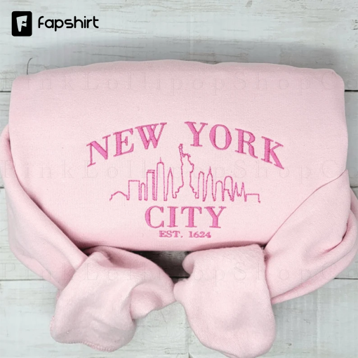 New York Sweatshirt, New York City Embroidered Crewneck, NY Sweatshirt, Custom your Own Shirt, Pinterest Style, Trendy, Gift