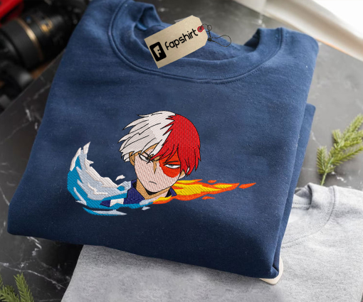 Anime Embroidered Sweatshirt, Anime Embroidered Crewneck, Brand Anime Embroidered Sweatshirt, Custom Anime Embroidered Hoodie, Anime Gift, Embroidered Gift