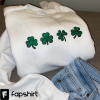 Women Lucky embroidered sweatshirt; St. Patrick day Embroidered Sweatshirt; Lucky Shamrock Sweater; St Patricks day gift, women gift