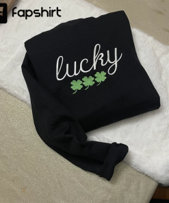 St. Patrick’s Day Lucky Embroidered Sweatshirt| Y2K…