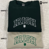 Kiss Me I’m Irish Embroidered Sweatshirt Saint Patrick’s Day